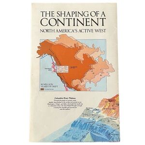 National Geographic Supplement August 1985 Earths Crust Tectonic North America